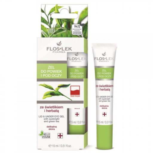Flos-Lek očný gél so svetluškou a čajom 15 ml