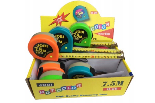Pogumovaná zvinovacia páska meria 7,5 m / 25 mm JOBI