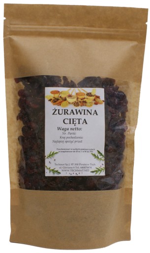 SUŠENÉ BRUSNICE 500G, REZANÉ, PRÍRODNÉ, VYSOKÁ KVALITA