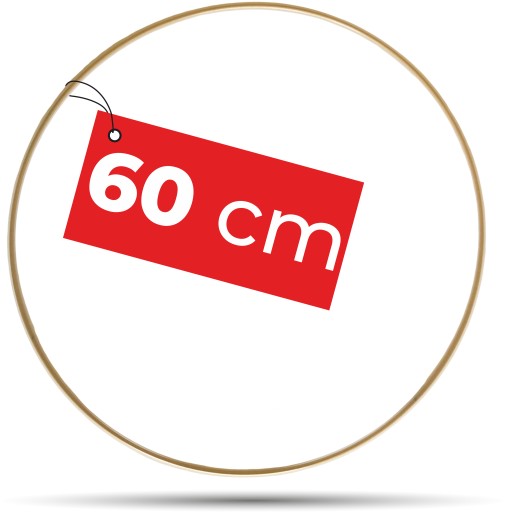 MATNÝ ZLATÝ KOVOVÝ prsteň na lapač snov, 60 cm