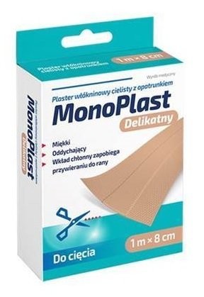 Monoplastová netkaná omietka telovej farby, 1 m x 8 cm