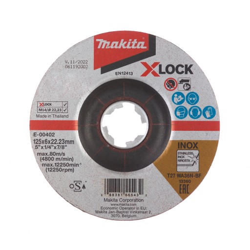 Brúsny kotúč 125mm X-Lock WA36N Makita E0040