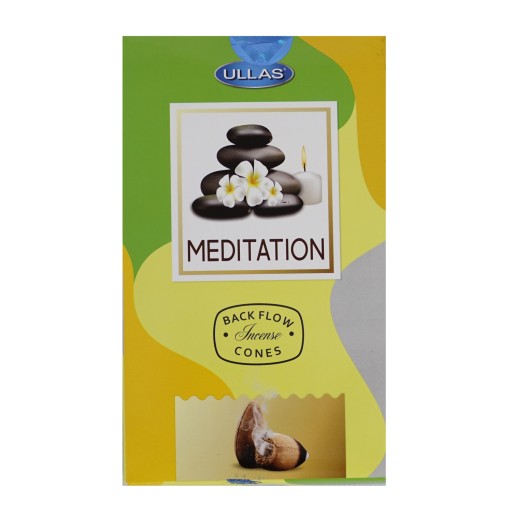Indické ULLAS MEDITATION backflow kužele 10 ks
