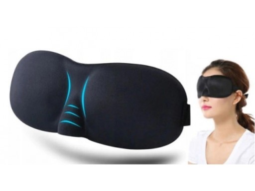 EYEPADAD Spacie zaviazané oči Čierna maska SLEEP