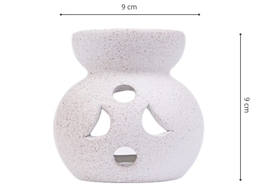 KERAMICKÝ KRB NA VOSKOVÉ OLEJE AROMATERAPIA BOHO NATURAL S BODKAMI