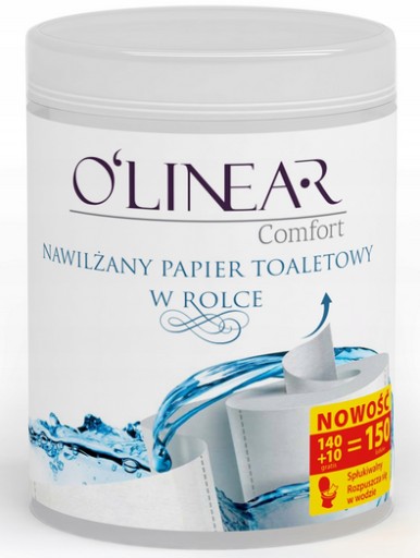 Vlhčený toaletný papier v rolke, tube, 140+10 ks