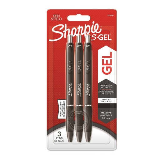 Sharpie S-GEL gélové perá 3-Pack Black
