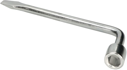 KĽÚČ NA AUTOMATICKÉ KOLESÁ 19MM, ZAHNUTÝ, CHROMOVANÝ