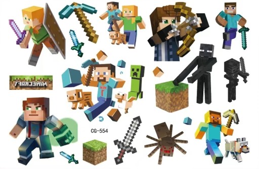 Umývateľné tetovanie pre deti MINECRAFT CG554