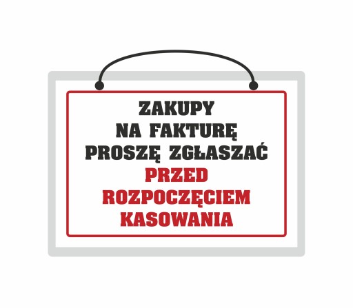 Laminovaný nápis NÁKUP NA FAKTÚRU - formát A5