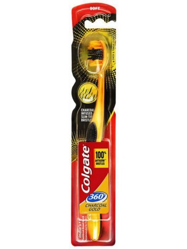 Zubná kefka COLGATE 360 Charcoal Soft