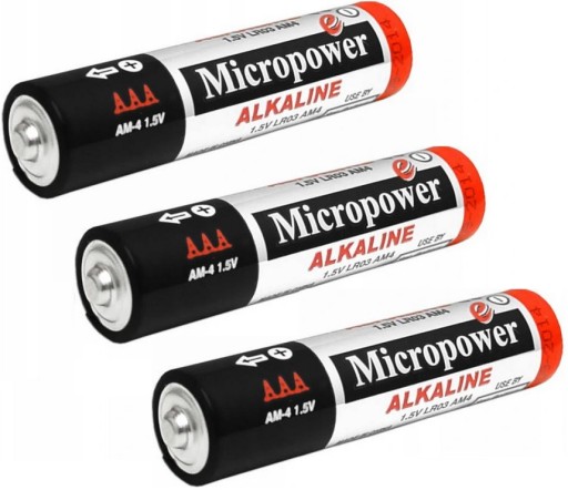 BATÉRIA ALKALICKÁ BATÉRIA LR03 AAA 1,5V - 3 ks