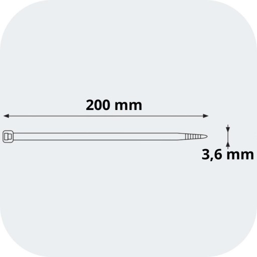 KABELOVÉ SPOJKY ČIERNE SVORKY 3,6X200 mm 100 ks