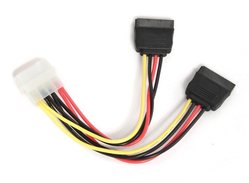 SATA napájací kábel 0,15M MOLEX->SATAx2