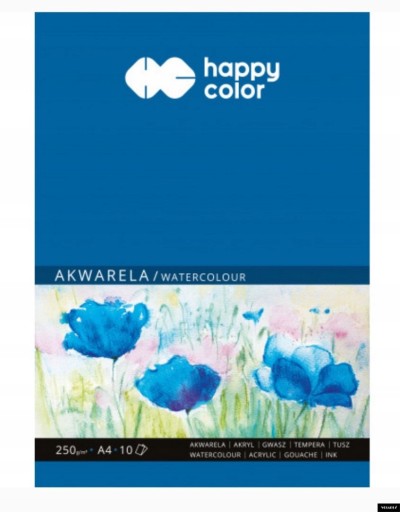 Blok WATERCOLOR PAINTS Art A4/10K 250 g Happy Color Papier dobrej kvality