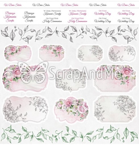 Sada papierov na scrapbooking 30x30 - ScrapAndMe - Ružové ruže