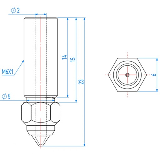 MOSADZNÁ TRYSKA PRE CREALITY K1 MAX 0,6 mm MOSADZNÁ 3D TLAČIAREŇ
