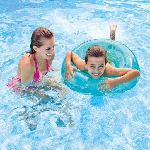 PLAVKOVÉ KOLIESKO TRANSPARENTNÉ INTEX 76 CM 2 FARBY 59260