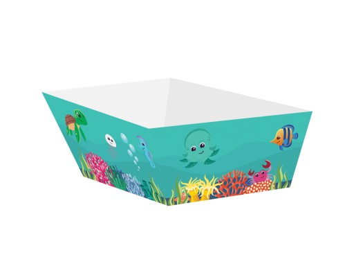 Boxy na chipsy a sladkosti Podmorský svet 4 ks