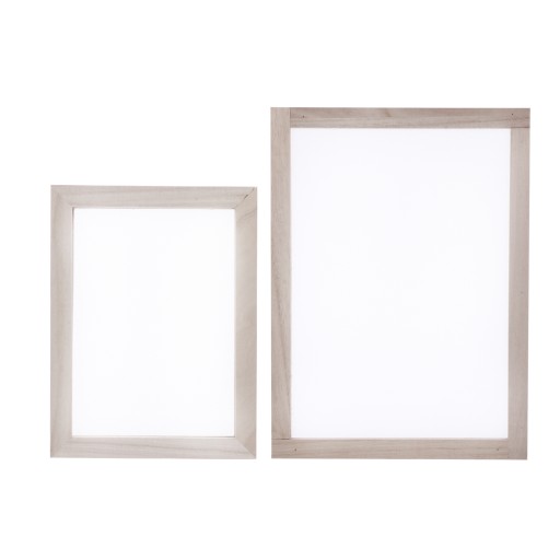2 DIY rámy na výrobu papiera - sieťotlač
