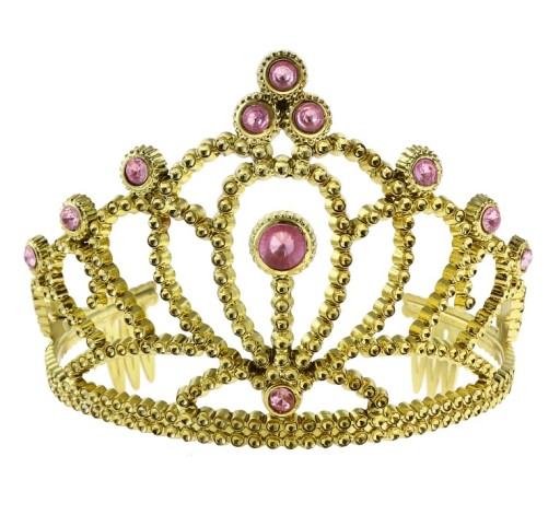 Diadém s ružovými perlami Princezná