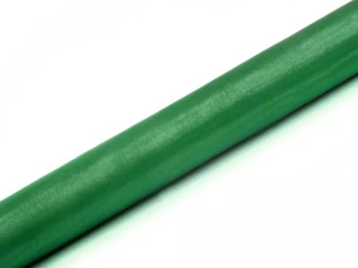 Svadobná výzdoba, zelený behúň na svadobný stôl z organzy, 9 m