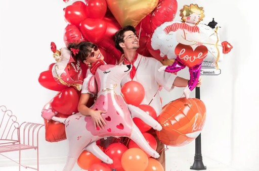 Latexové balóny Červené SRDCE Svadba na Valentína 16 palcov 40 cm 10 ks.