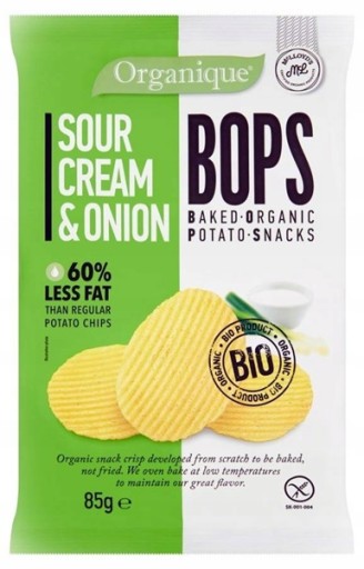 Zemiakové lupienky zapečené so smotanou a cibuľou, BEZ SKLA. BIO 85 g