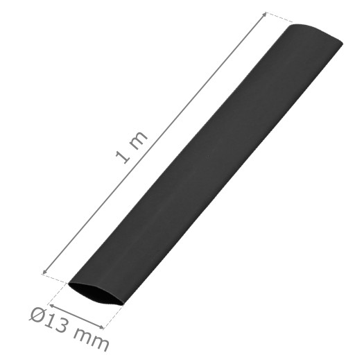 ZMRŠŤOVACIA TUBA ČIERNA Ø13mm 1 METER
