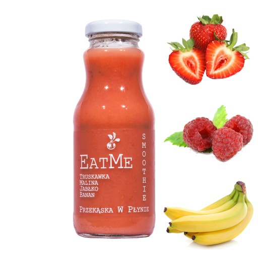 Smoothie mousse 100% jahoda malina banán 240 ml raňajky snack NFC
