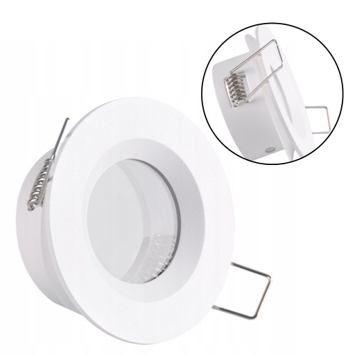 Hermetické biele stropné halogénové svietidlo s krytím IP44 pre LED