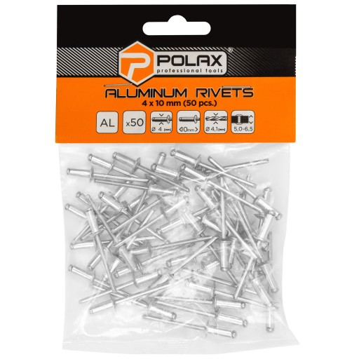 POLAX HLINÍKOVÉ TRYSKANÉ NITY 4x10MM 50KS/BAL