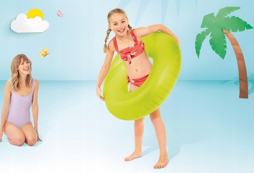 VEĽKÉ 91cm NEÓNOVÉ NAFUKOVACIE KOLESO INTEX 59262