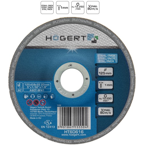 Rezný kotúč na kov 125x1,0x22,23 mm