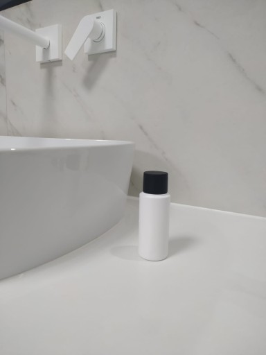 EKO HDPE FĽAŠA 50ml FLIP TOP BIELA MAT