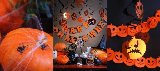 Halloweenske BALÓNKY Dekorácie Balóniky Tekvicové Pavúky - 10 ks
