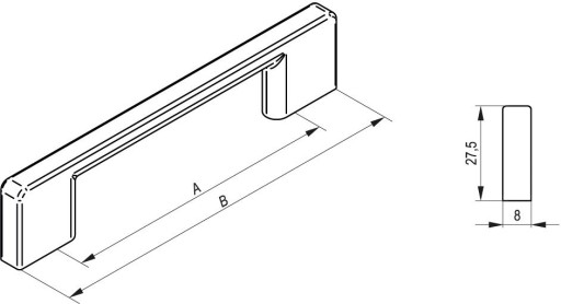 REJS EASY NÁBYTOK ÚDRŽKA NA NÁBYTOK 192 MM HLINÍK