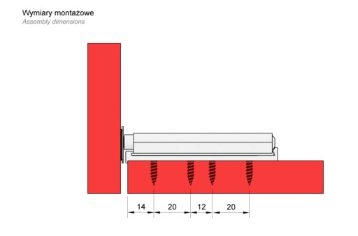 Nábytkový nárazník PUSH TO OPEN, biely, s magnetom