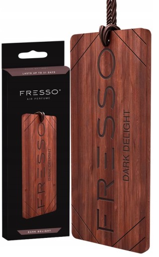 FRESSO DARK DELIGHT DREVENÝ VOŇAVÝ PRÍvesok do auta