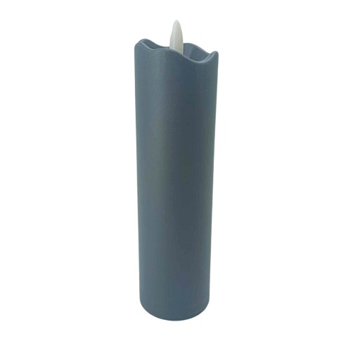 LED SVIEČKA 12 CM SIVÁ