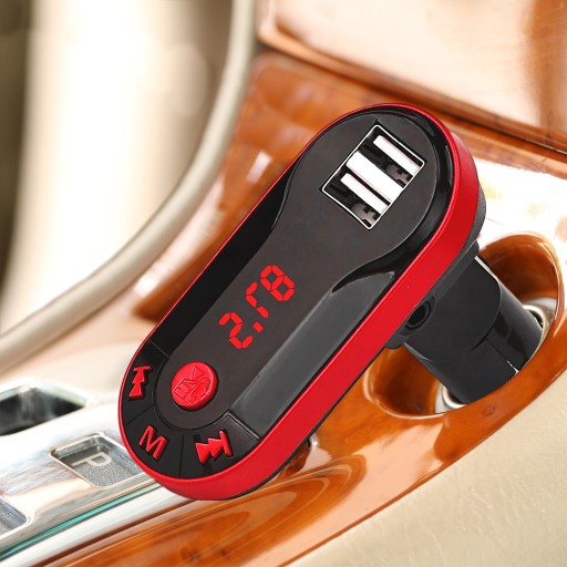 FM BLUETOOTH VYSIELAČ MP3 NABÍJAČKA 2XUSB SD LCD