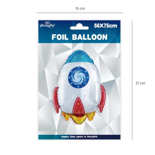 Fóliový balón raketa Space 56x75 cm Narodeniny