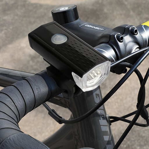BICYKELOVÁ LAMPA 300 lm biele svetlo predné osvetlenie do držiaka na bicykel
