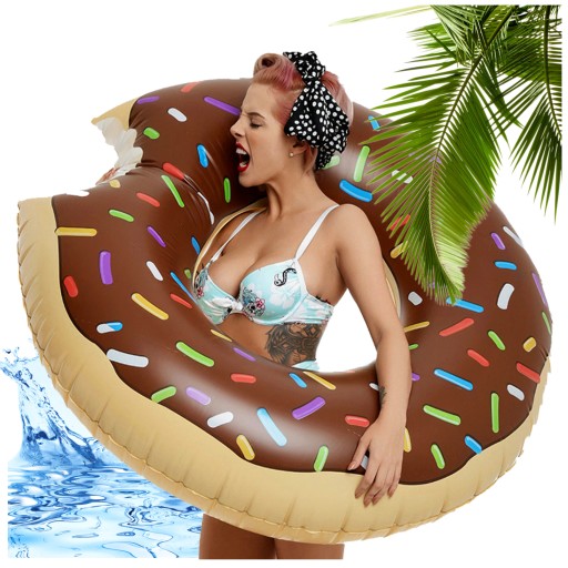 Plavecký kruh VEĽKÝ 120cm DONUT nafukovací matrac DO VODY darčekový donut