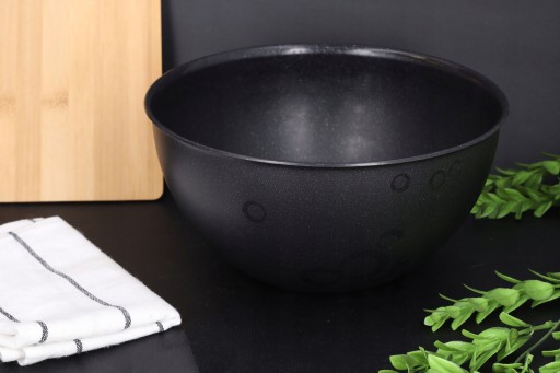 KUCHYŇSKÁ MISKA, plast, čierna, 3L, s pokrievkou, priem. 24,5 cm, odolný, ľahký