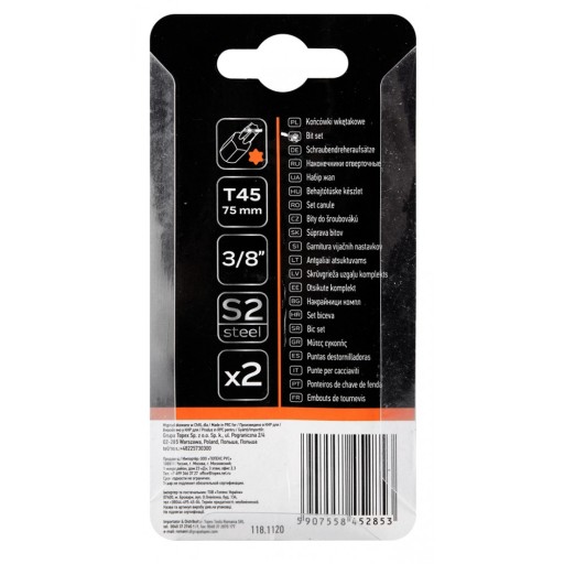 Bit TORX T45 x 75 mm, S2 x 2 ks, NEO 10-944