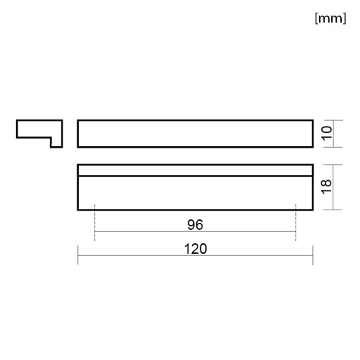 ÚCHYTKA NÁBYTKU ČIERNA ÚCHYTKA KUCHYNSKEJ SKRINÍK ÚCHYTKA 96MM