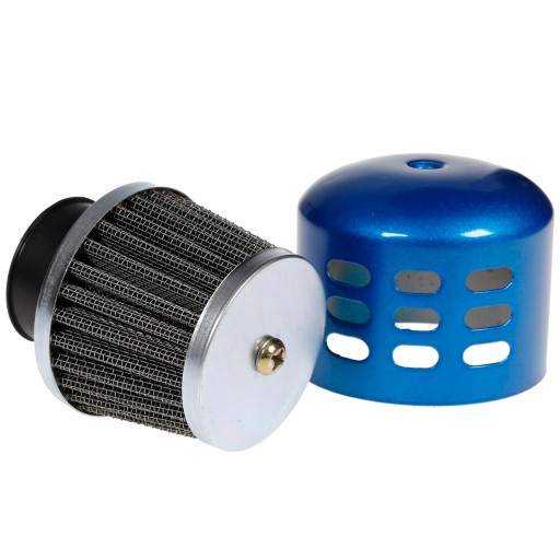 VZDUCHOVÝ FILTER KUŽEĽOVÝ, modrý, priemer 31mm Moretti