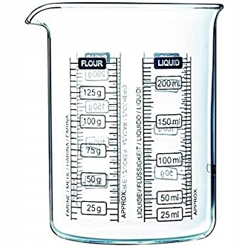 Odmerka s odmerkou a pohárom 0,25 L Pyrex