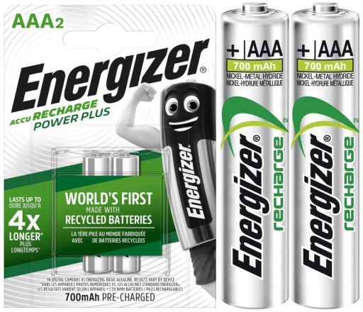 2x ENERGIZER BATÉRIE AAA R3 HR03 Ni-MH 1,2V 700mAh